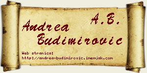 Andrea Budimirović vizit kartica